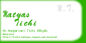 matyas tichi business card